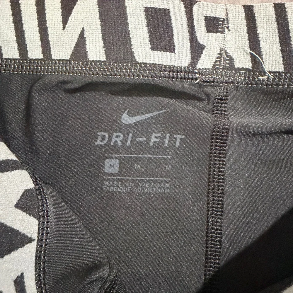 Nike Pro Dri-FIT Mens Compression Shorts Black Gray Athletic Base Layer Size M